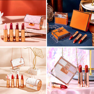 Luxus-Lippenstift-Set in modischer Tasche